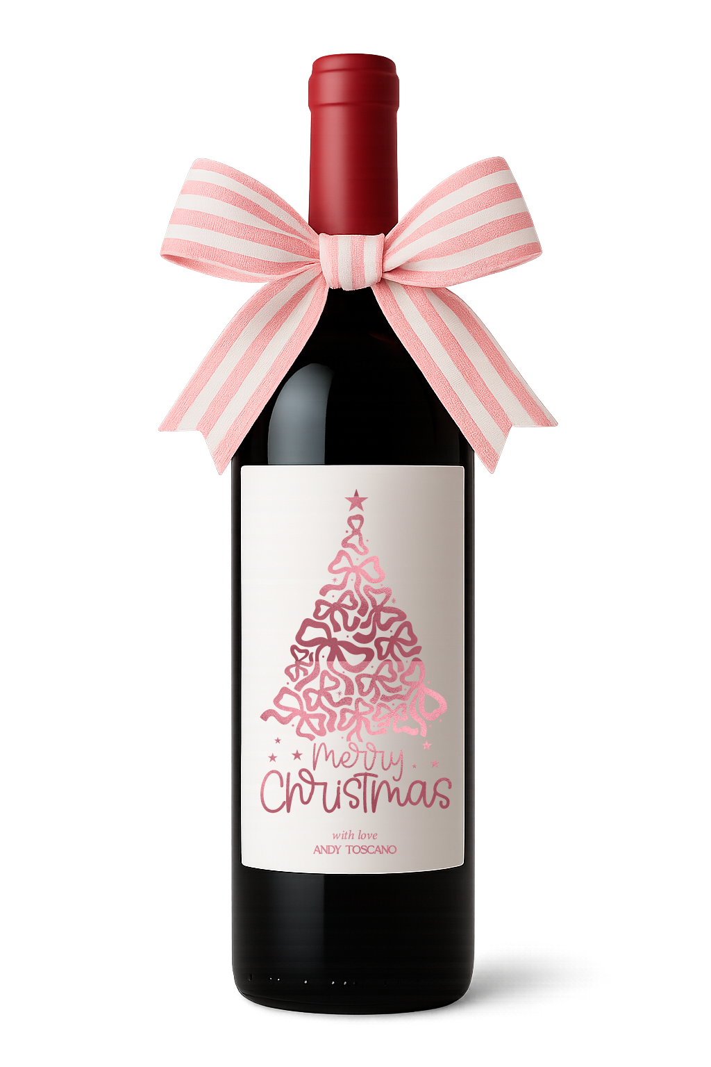 Etiqueta para botella de vino con foil