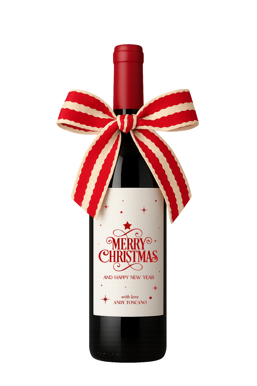 Etiqueta para botella de vino con foil