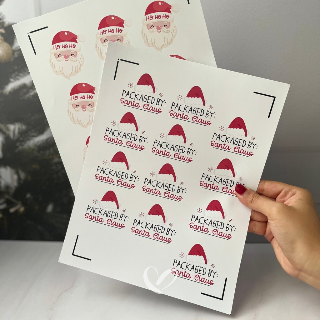 Planilla de stickers navideño