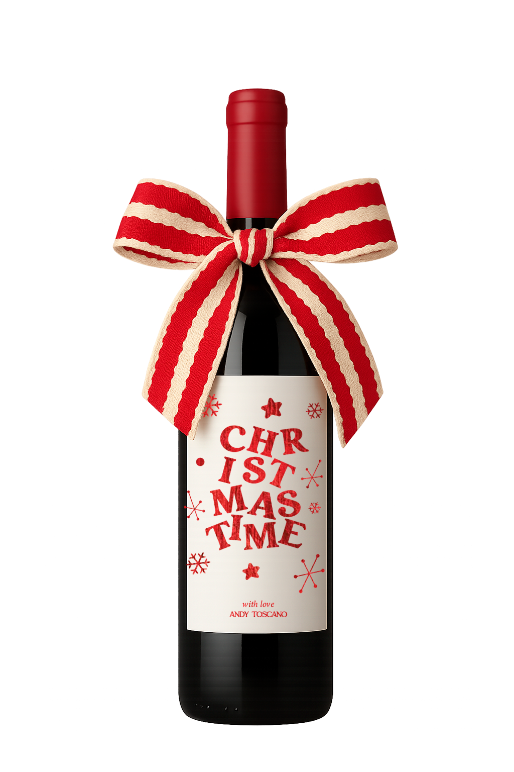 Etiqueta para botella de vino con foil