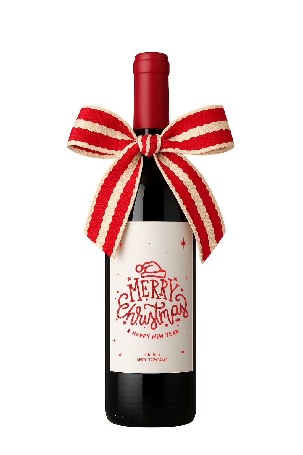 Etiqueta para botella de vino con foil