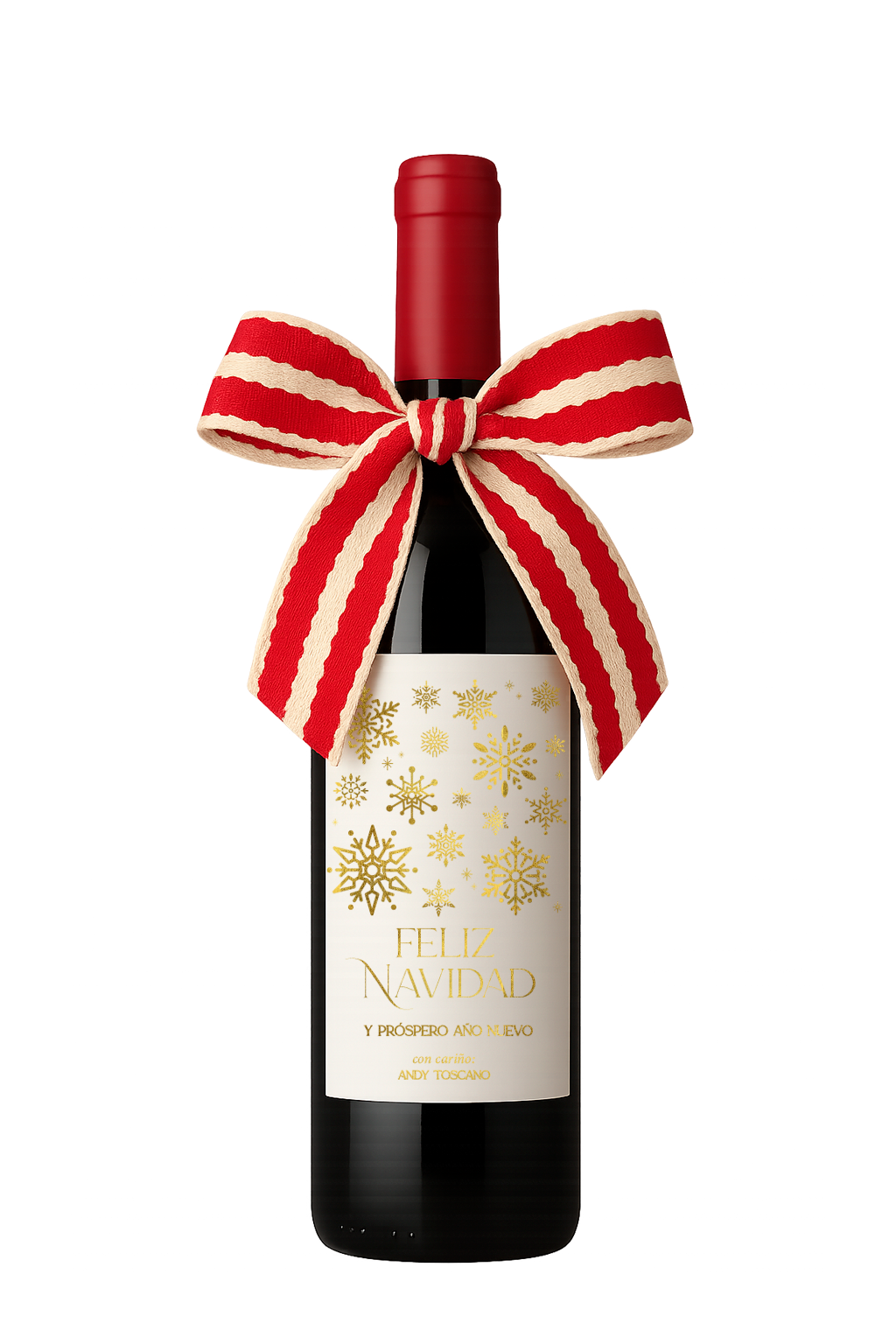 Etiqueta para botella de vino con foil