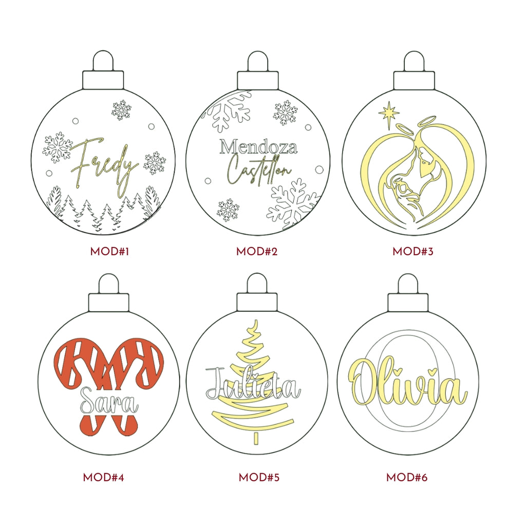 Esfera de acrilico navideña