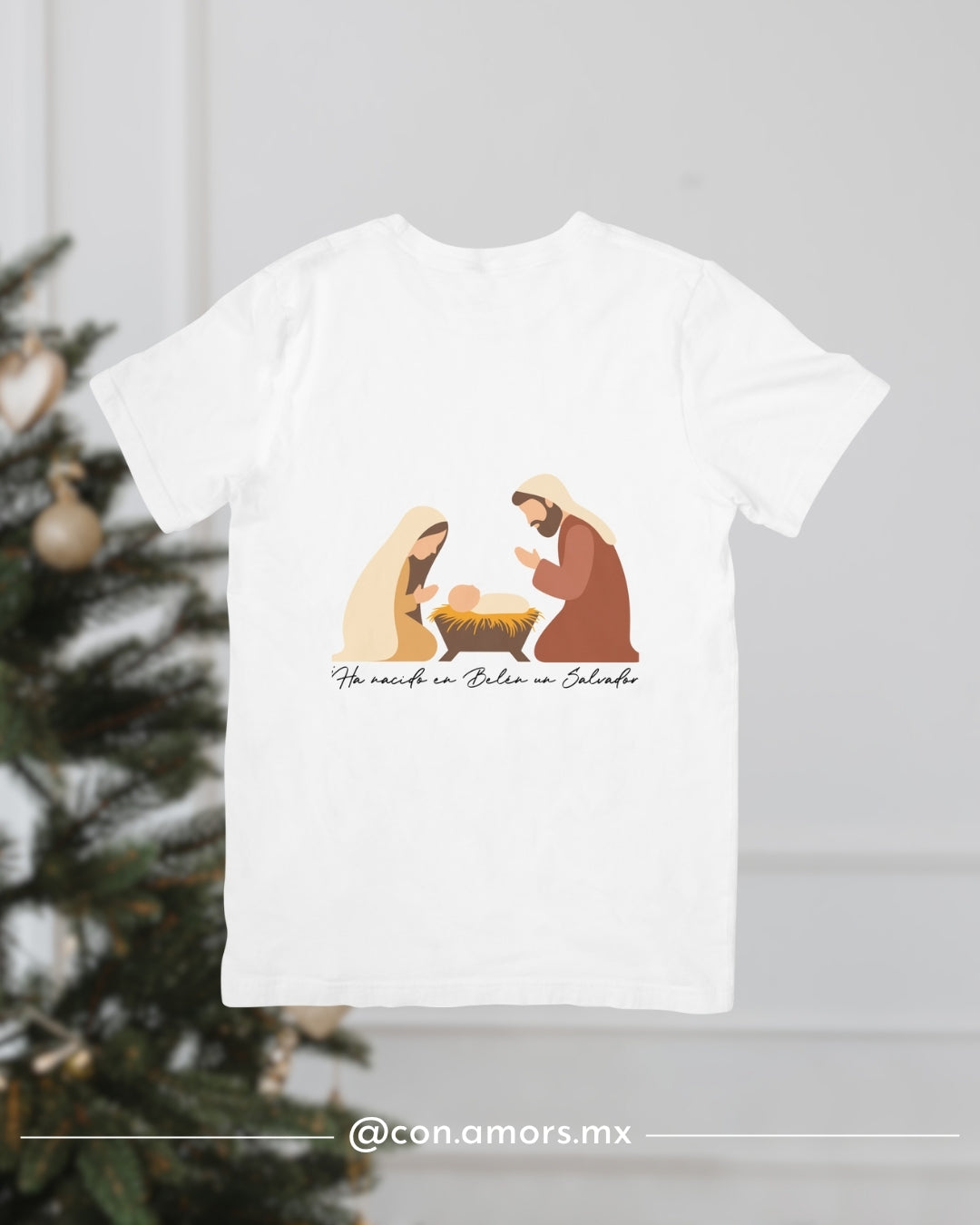 Camiseta Navideña de Manga Corta – Nacimiento