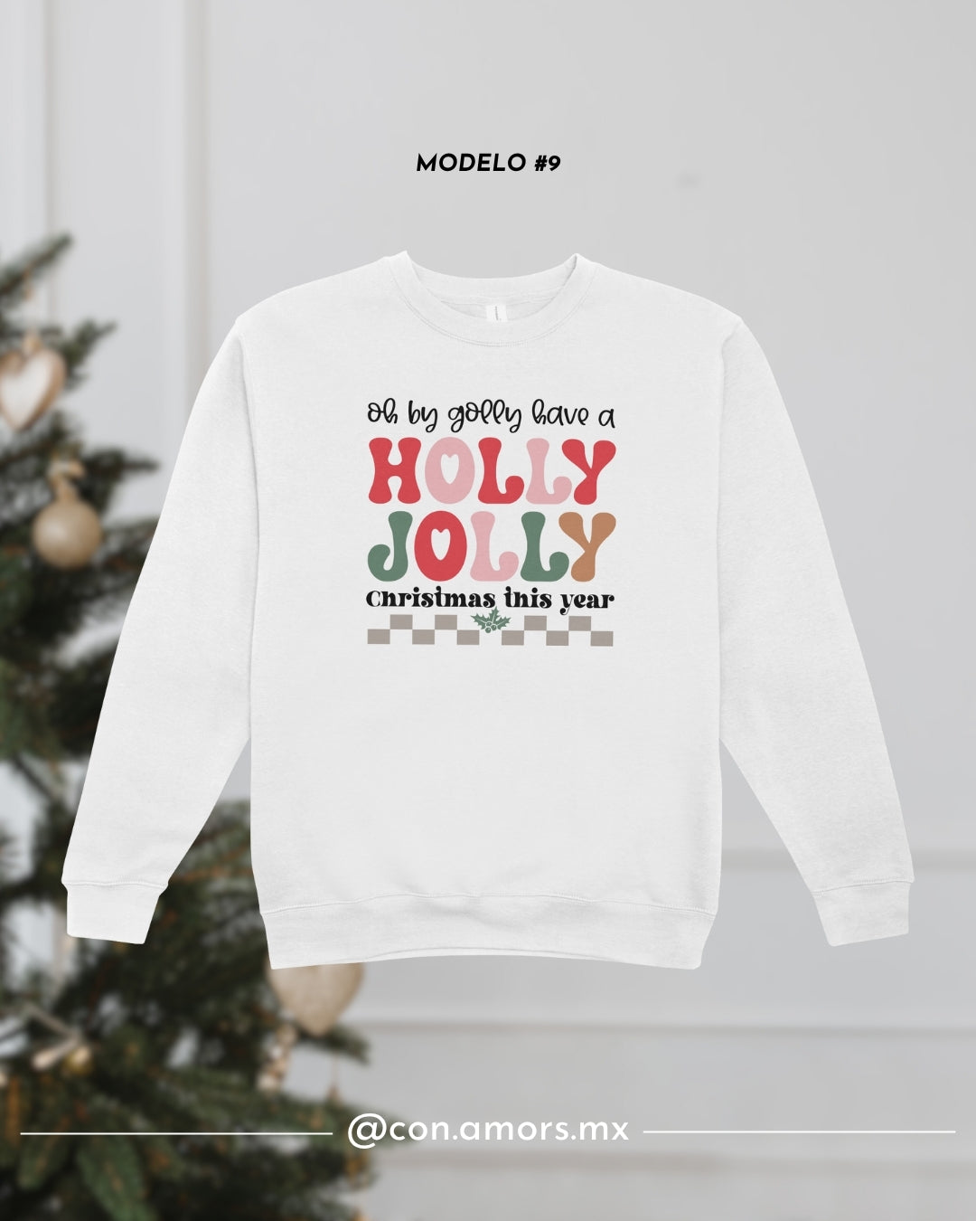 Sudadera Navideña de Cuello Redondo - Merry Christmas Colección