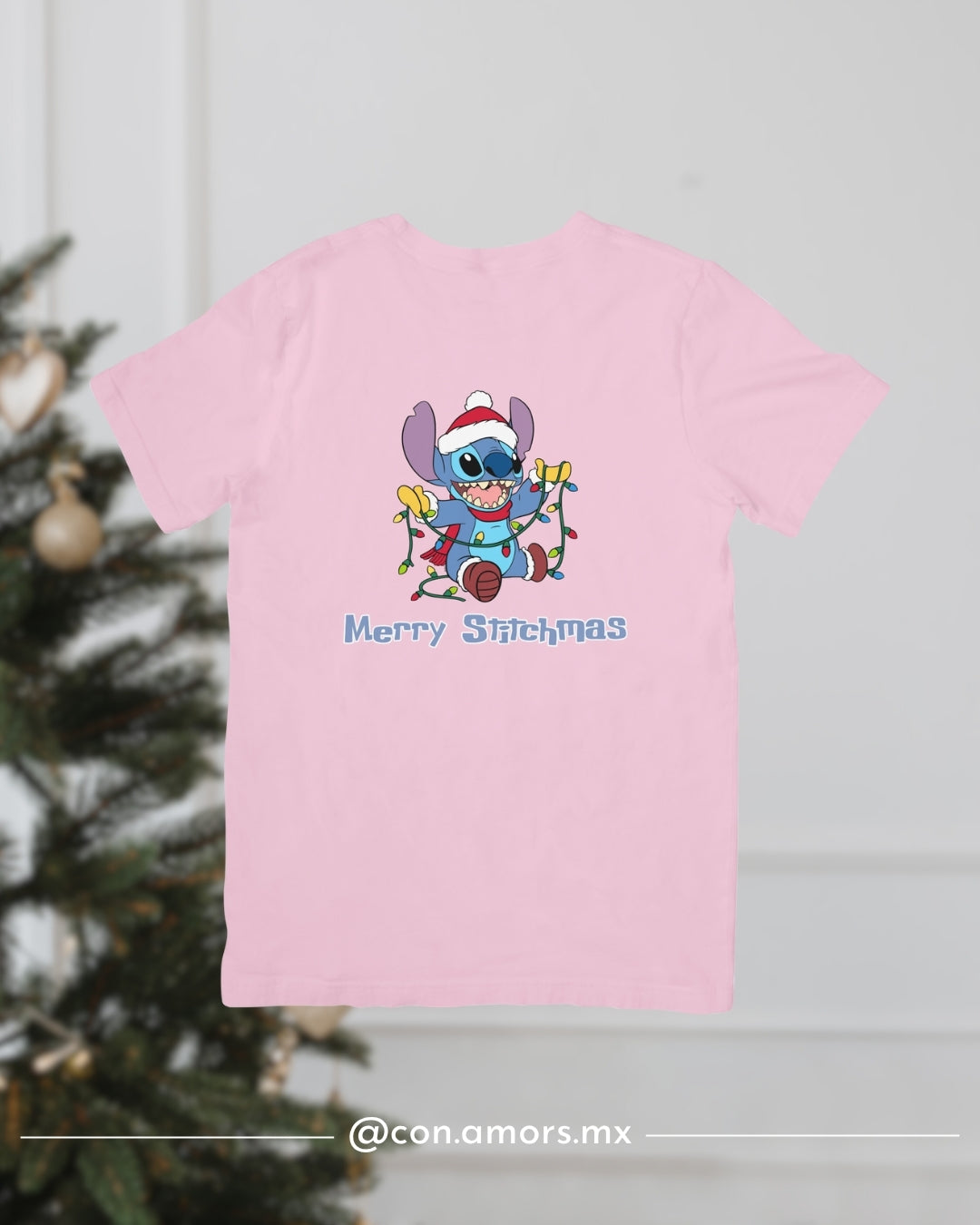 Camiseta Navideña de Manga Corta – Merry Stitchmas