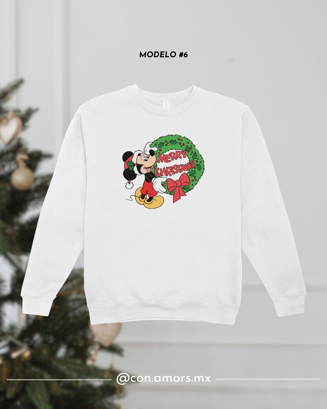 Sudadera Navideña de Cuello Redondo - Disney Colección
