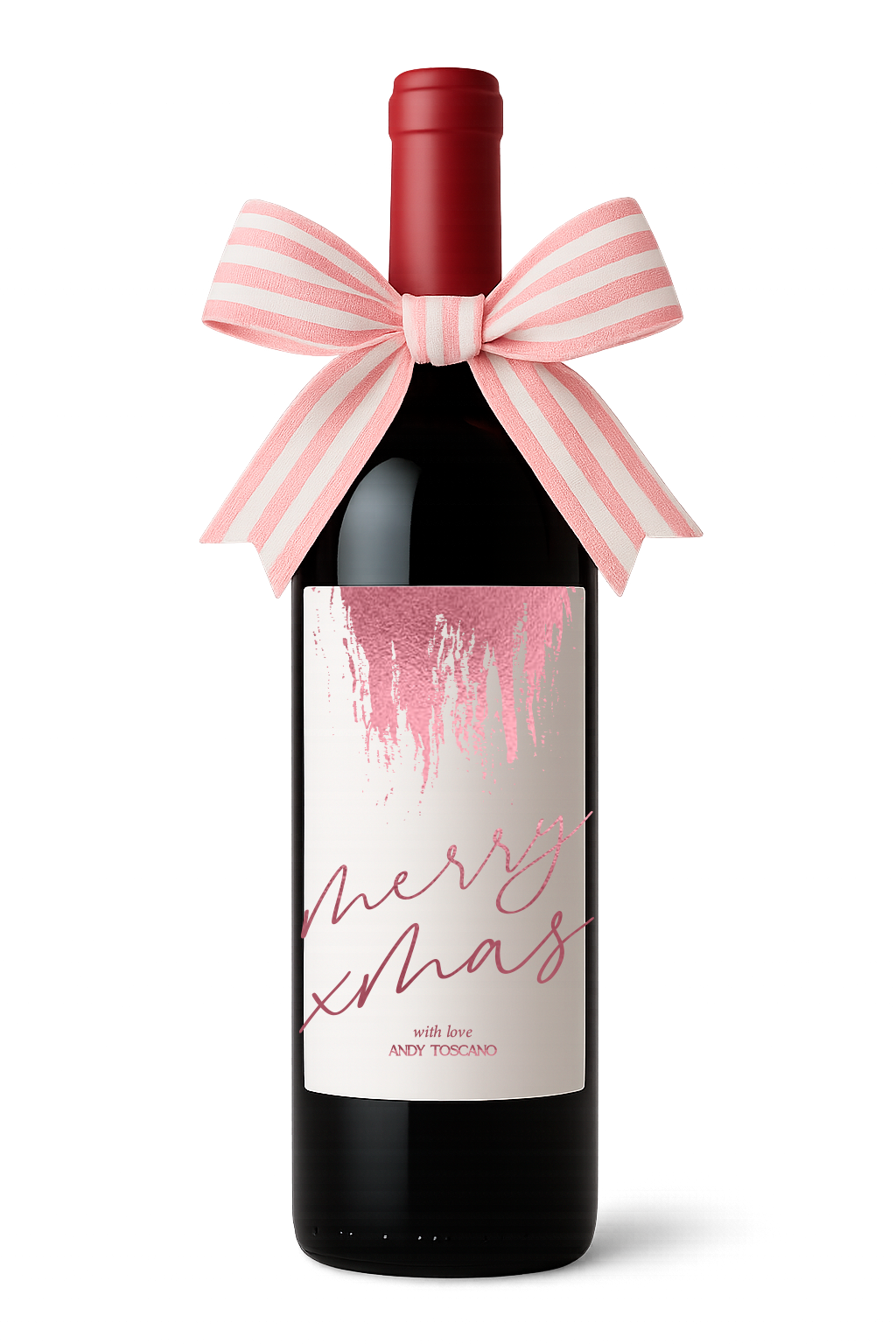 Etiqueta para botella de vino con foil