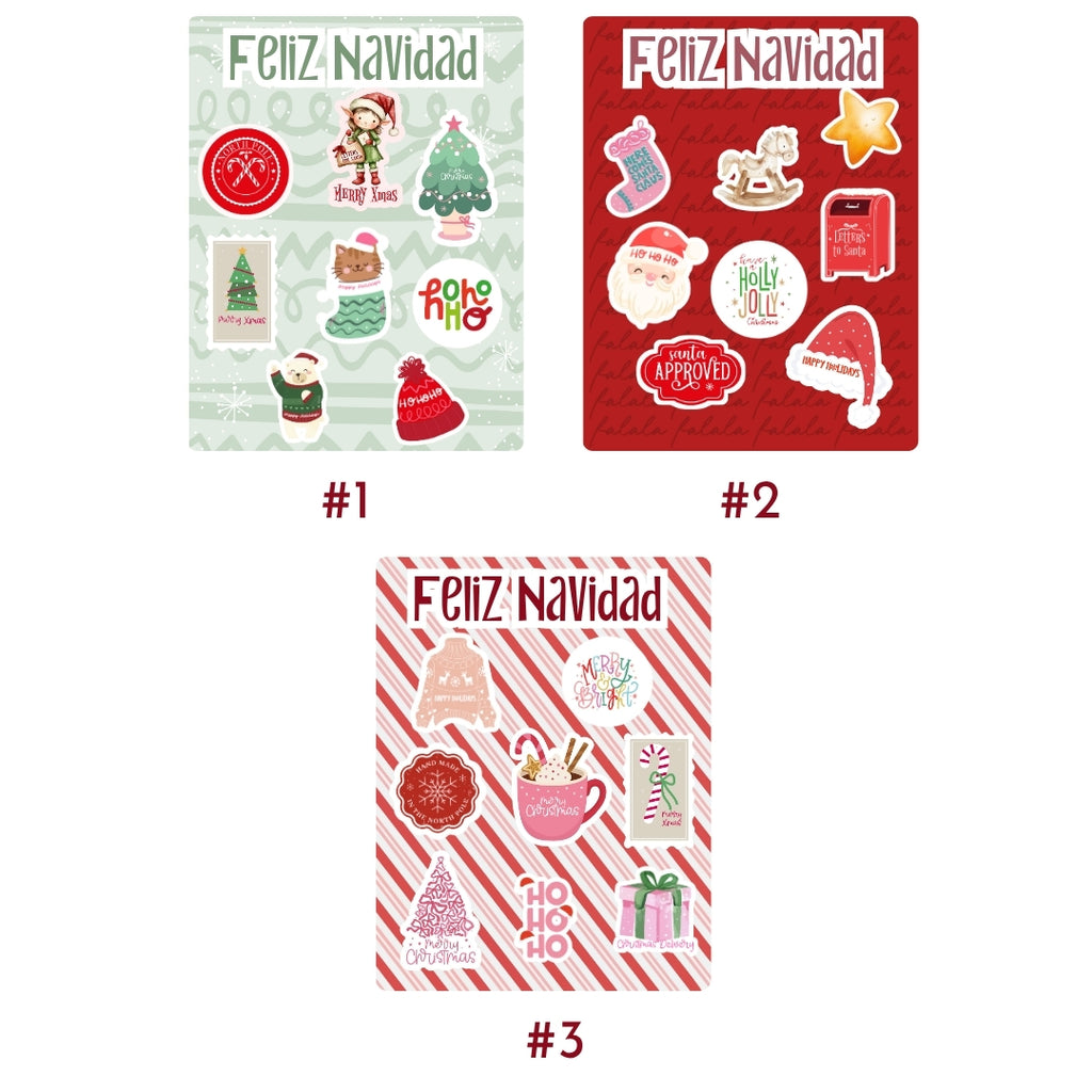 Mini plantilla stickers navideño
