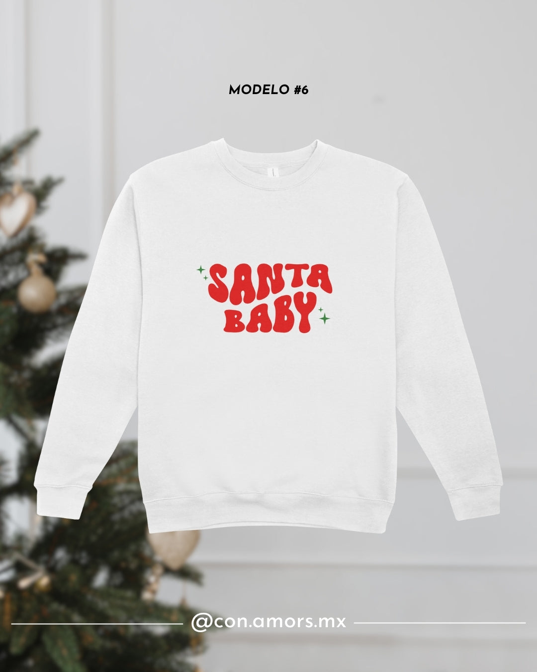 Sudadera Navideña de Cuello Redondo - Merry Christmas Colección