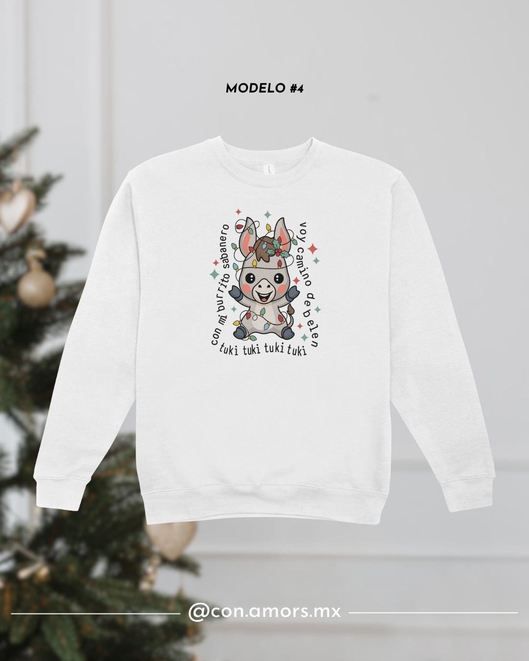 Sudadera Navideña de Cuello Redondo - Merry Christmas Colección