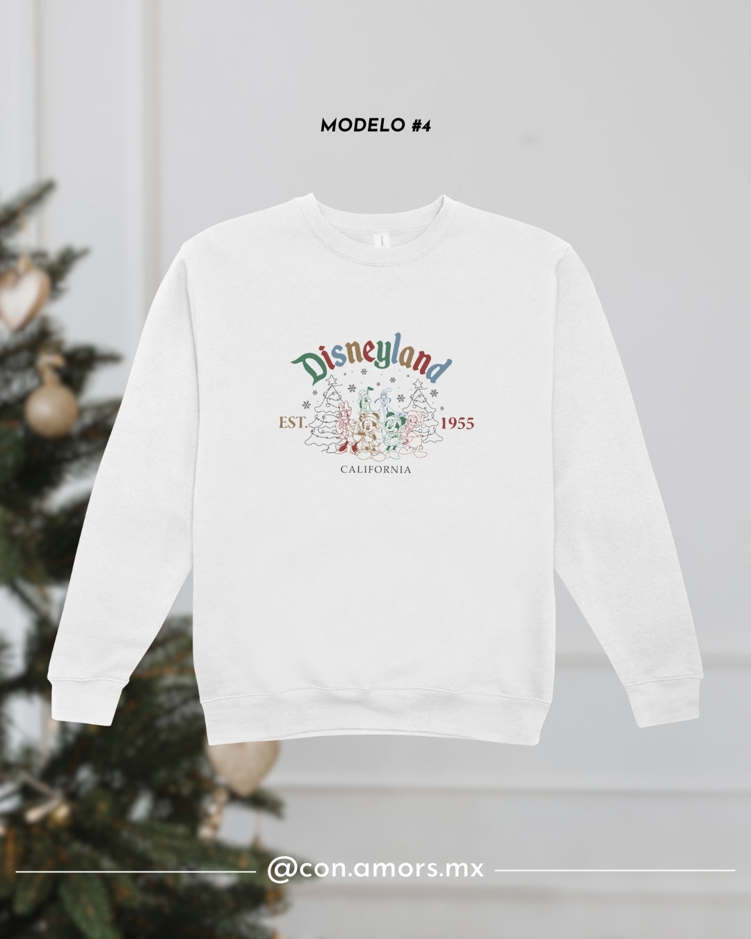 Sudadera Navideña de Cuello Redondo - Disney Colección