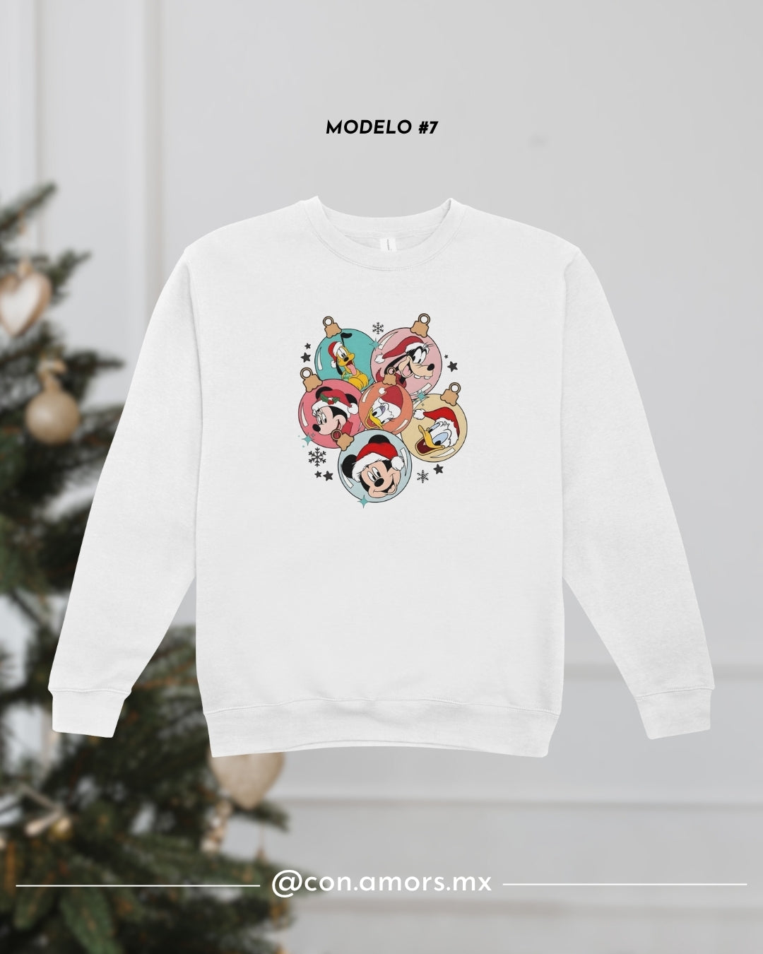 Sudadera Navideña de Cuello Redondo - Disney Colección