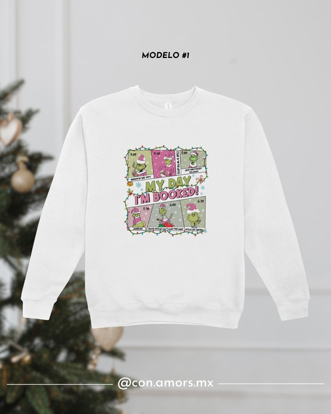 Sudadera Navideña de Cuello Redondo - Grinch Coleccion