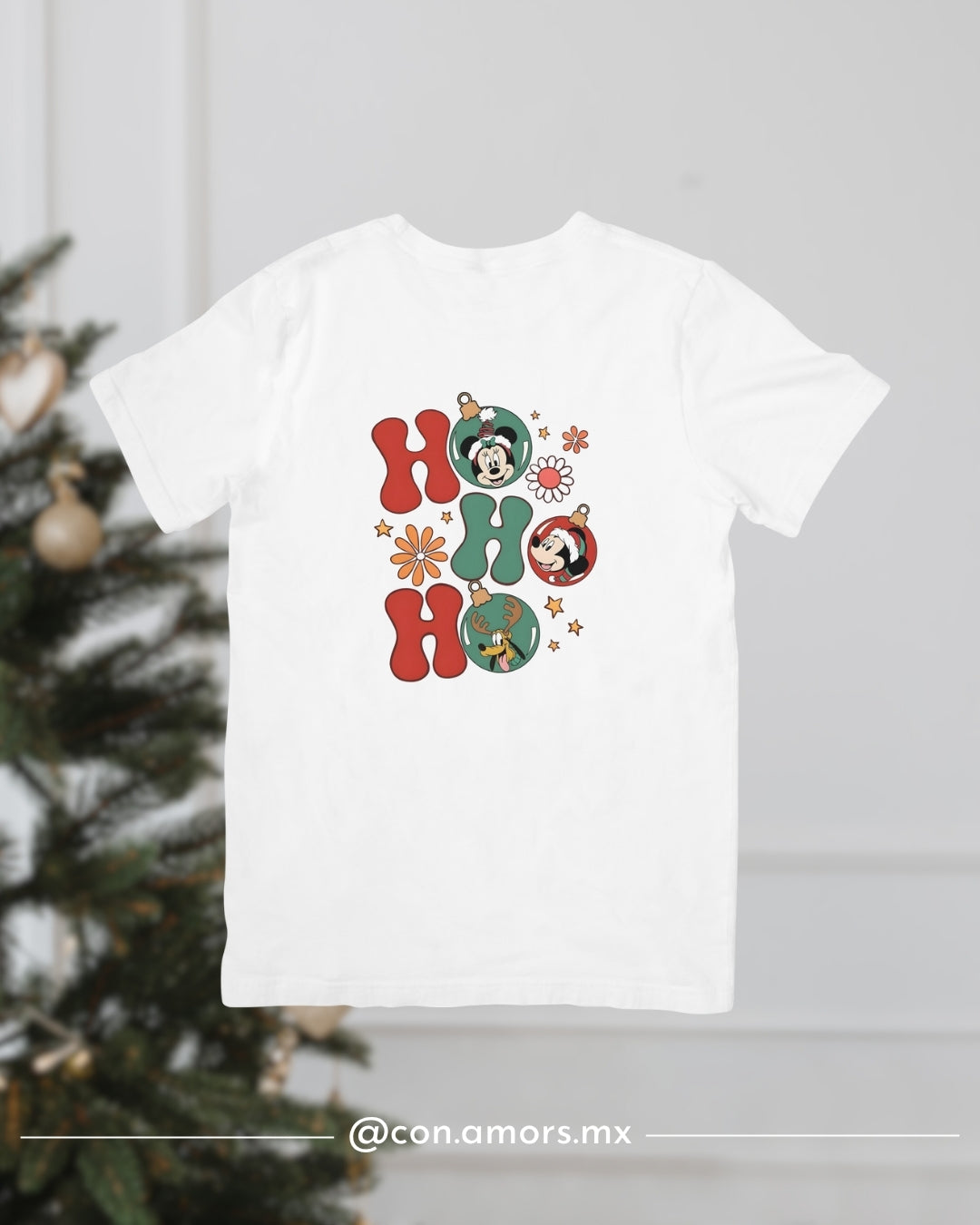 Camiseta Navideña de Manga Corta – HO HO HO Disney