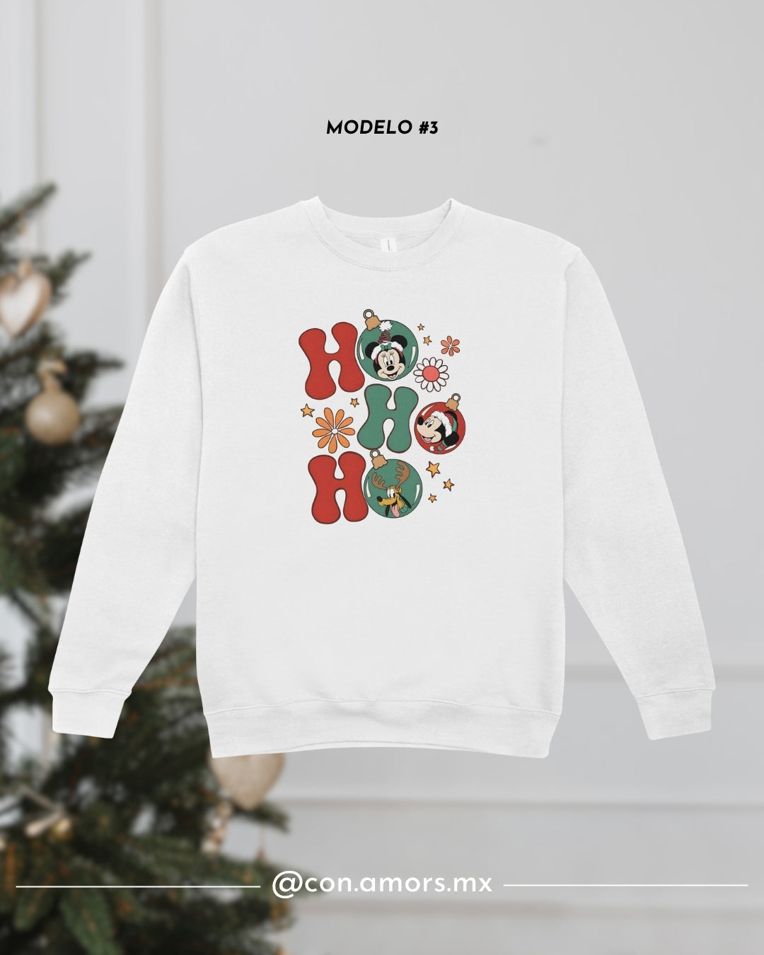 Sudadera Navideña de Cuello Redondo - Disney Colección