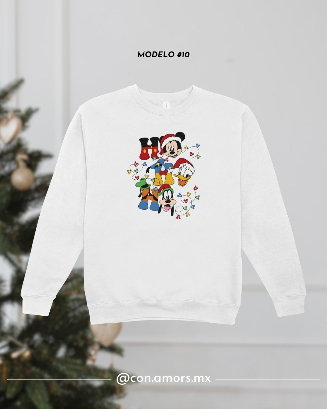 Sudadera Navideña de Cuello Redondo - Disney Colección