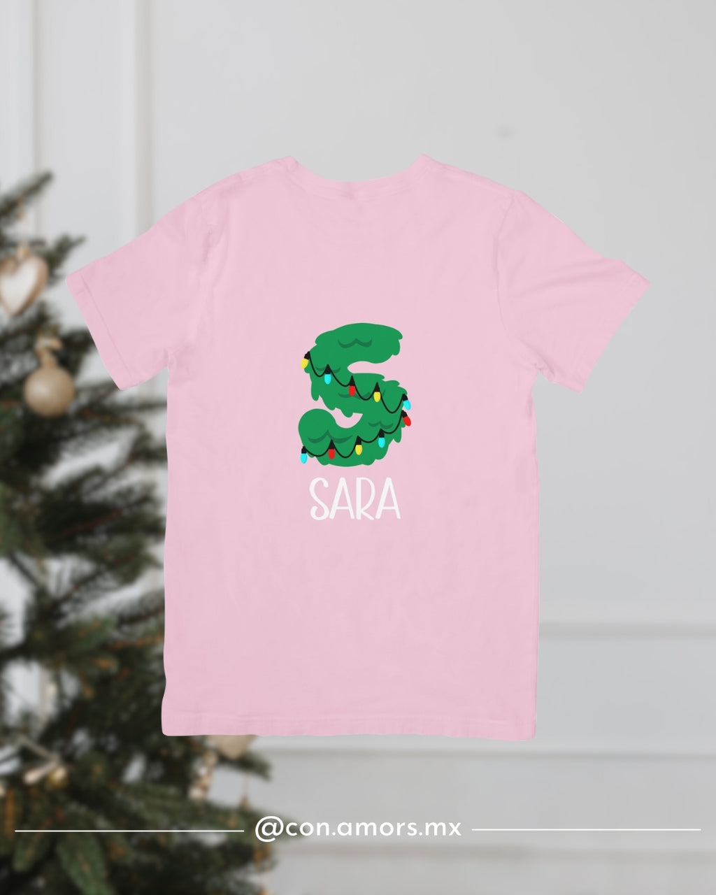 Camiseta Navideña de Manga Corta – Inicial Pino