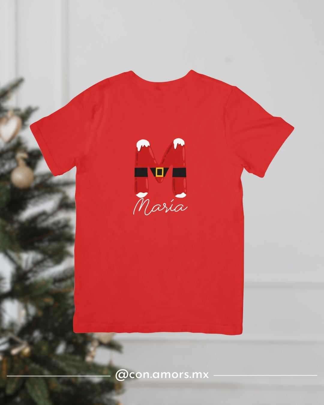 Camiseta Navideña de Manga Corta – Inicial Santa