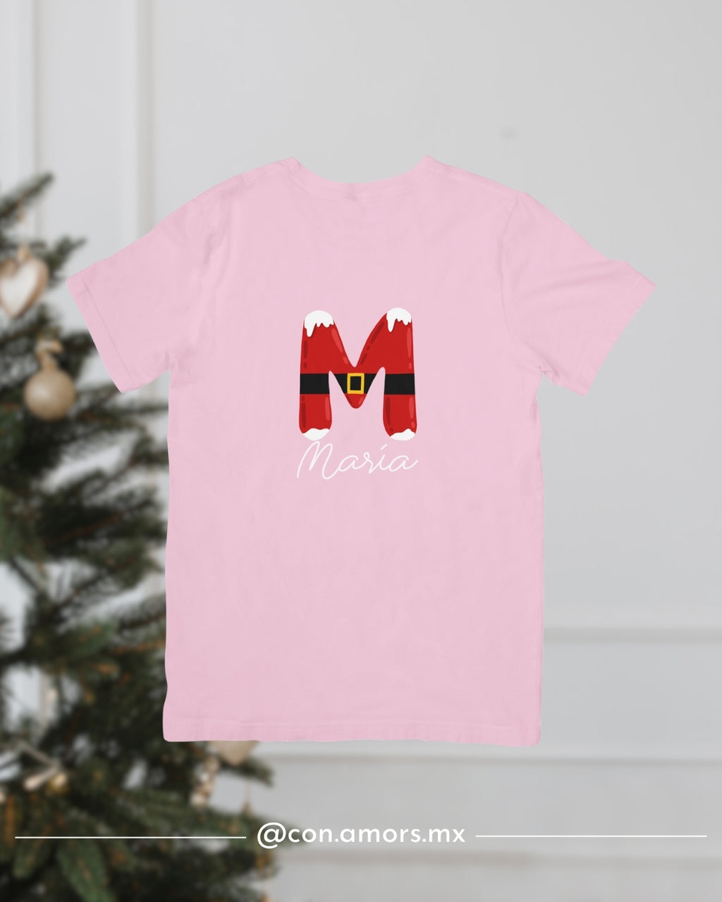 Camiseta Navideña de Manga Corta – Inicial Santa