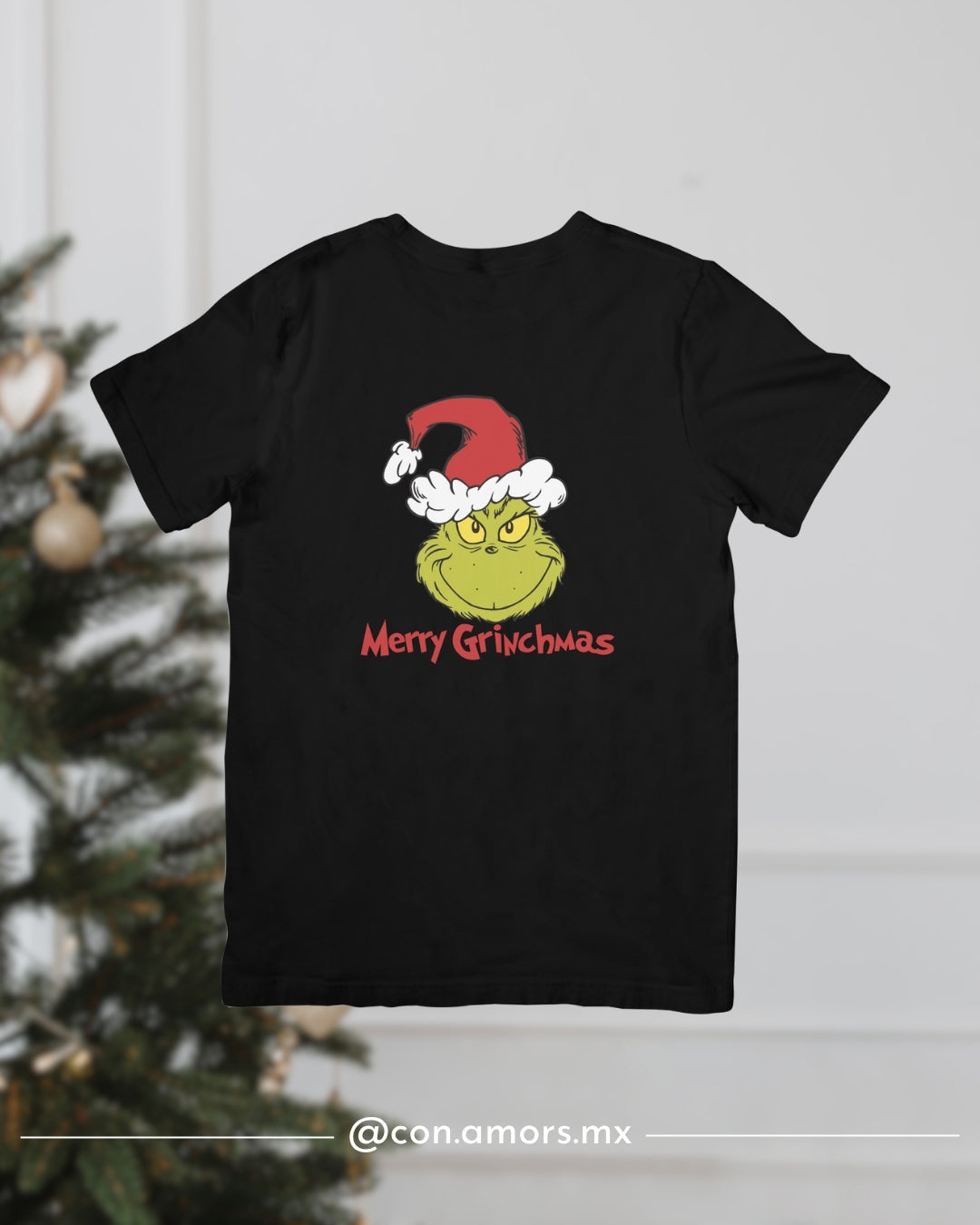 Camiseta Navideña de Manga Corta – Merry Grinchmas
