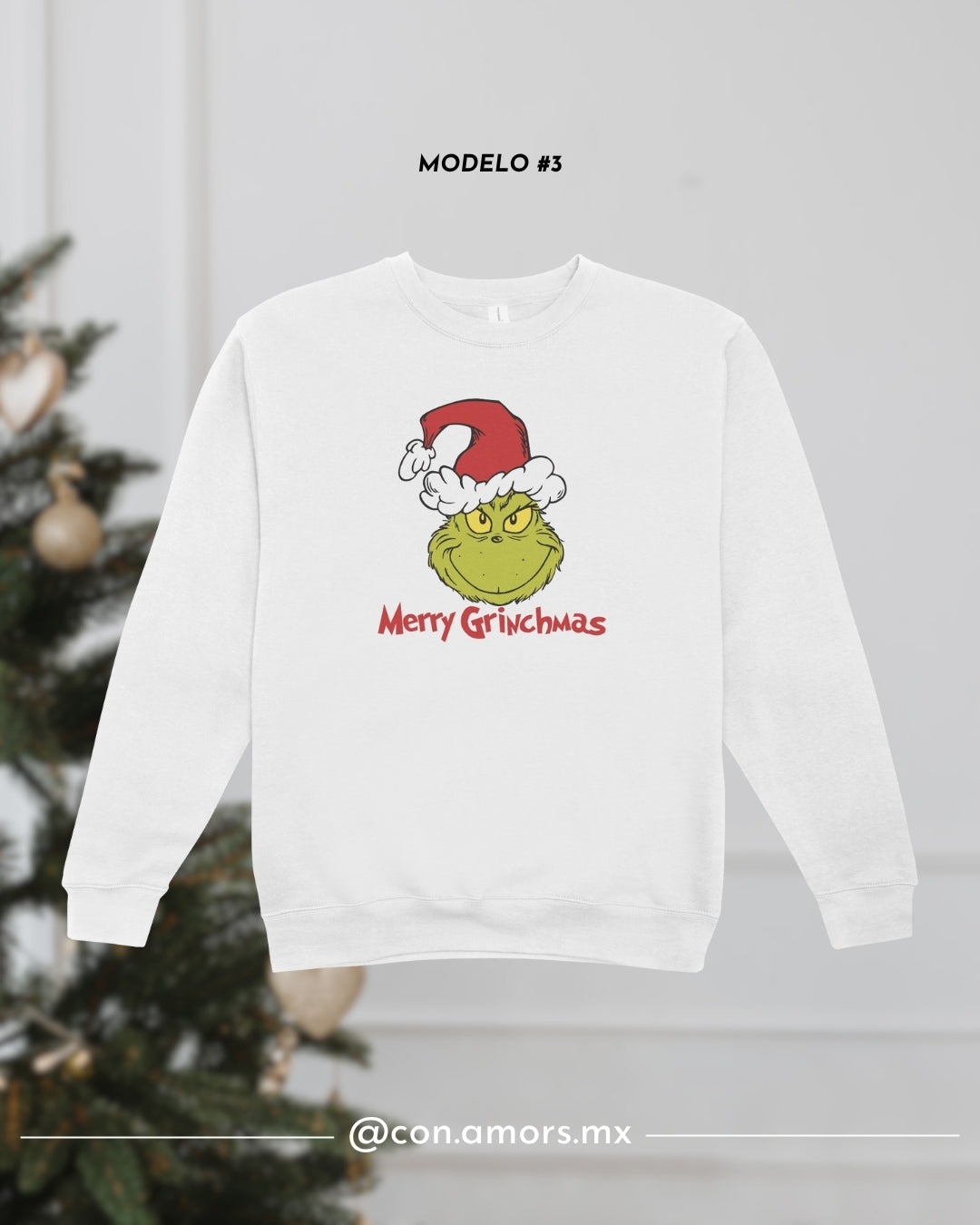 Sudadera Navideña de Cuello Redondo - Grinch Coleccion