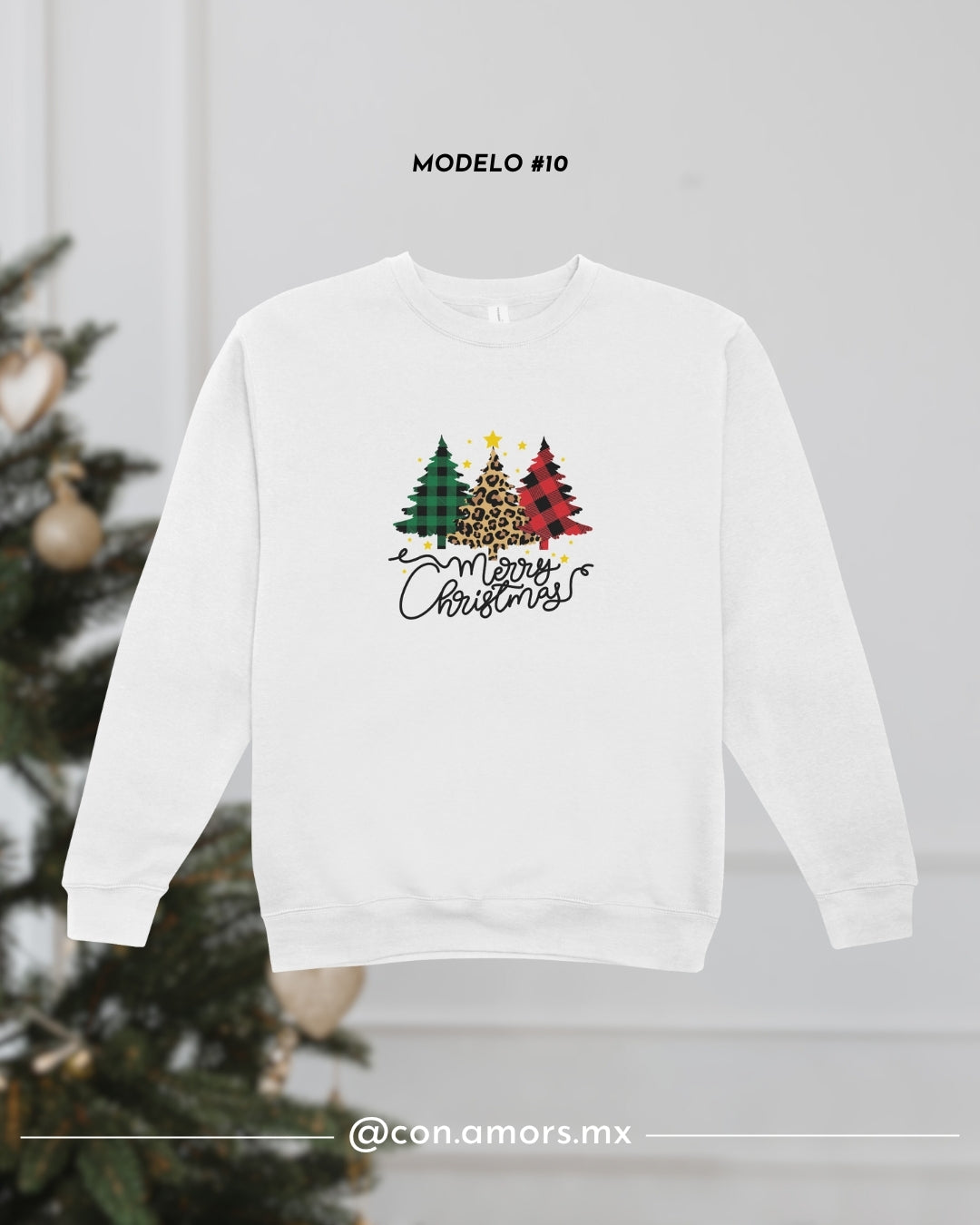 Sudadera Navideña de Cuello Redondo - Merry Christmas Colección