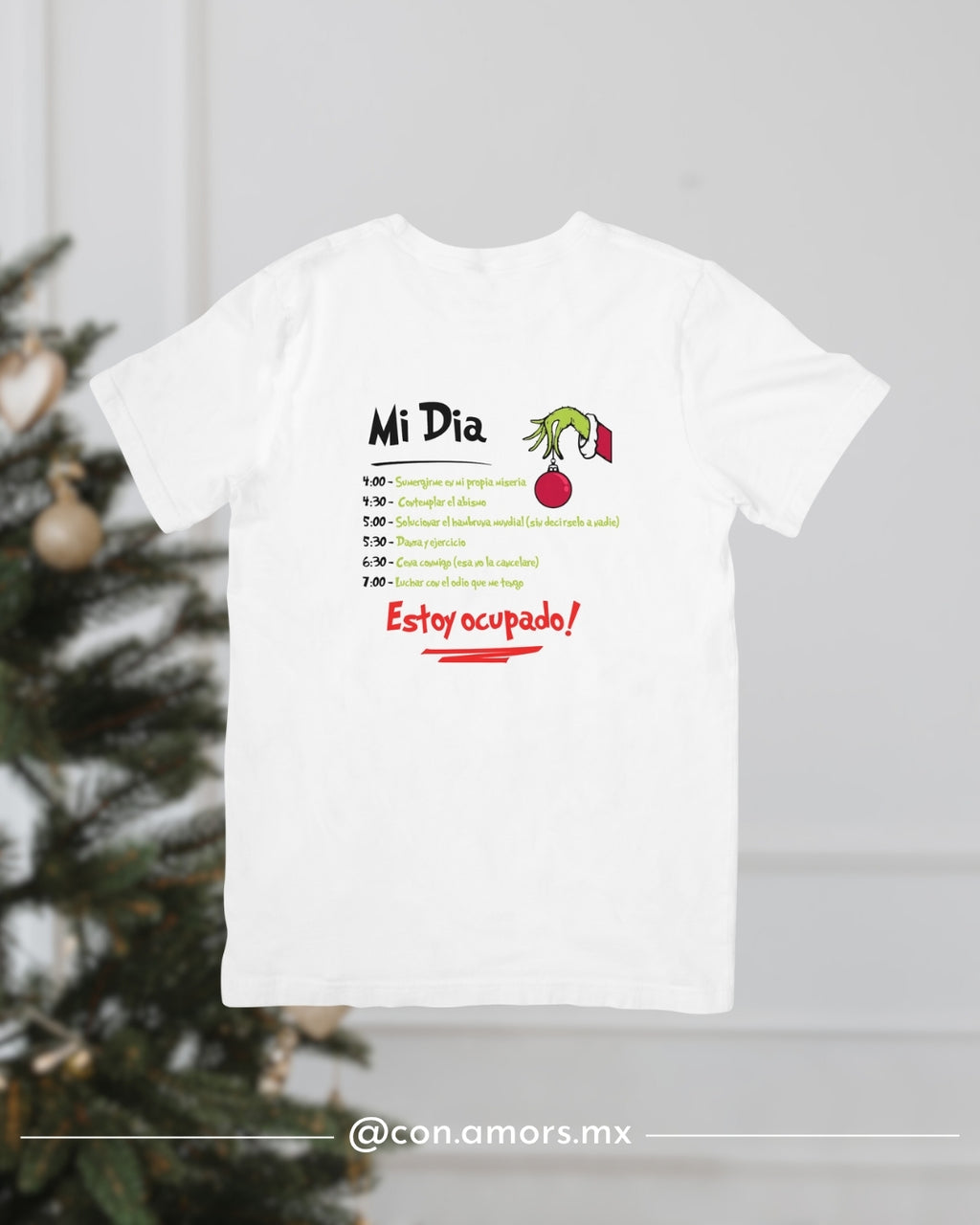 Camiseta Navideña de Manga Corta – Mi Dia Grinch