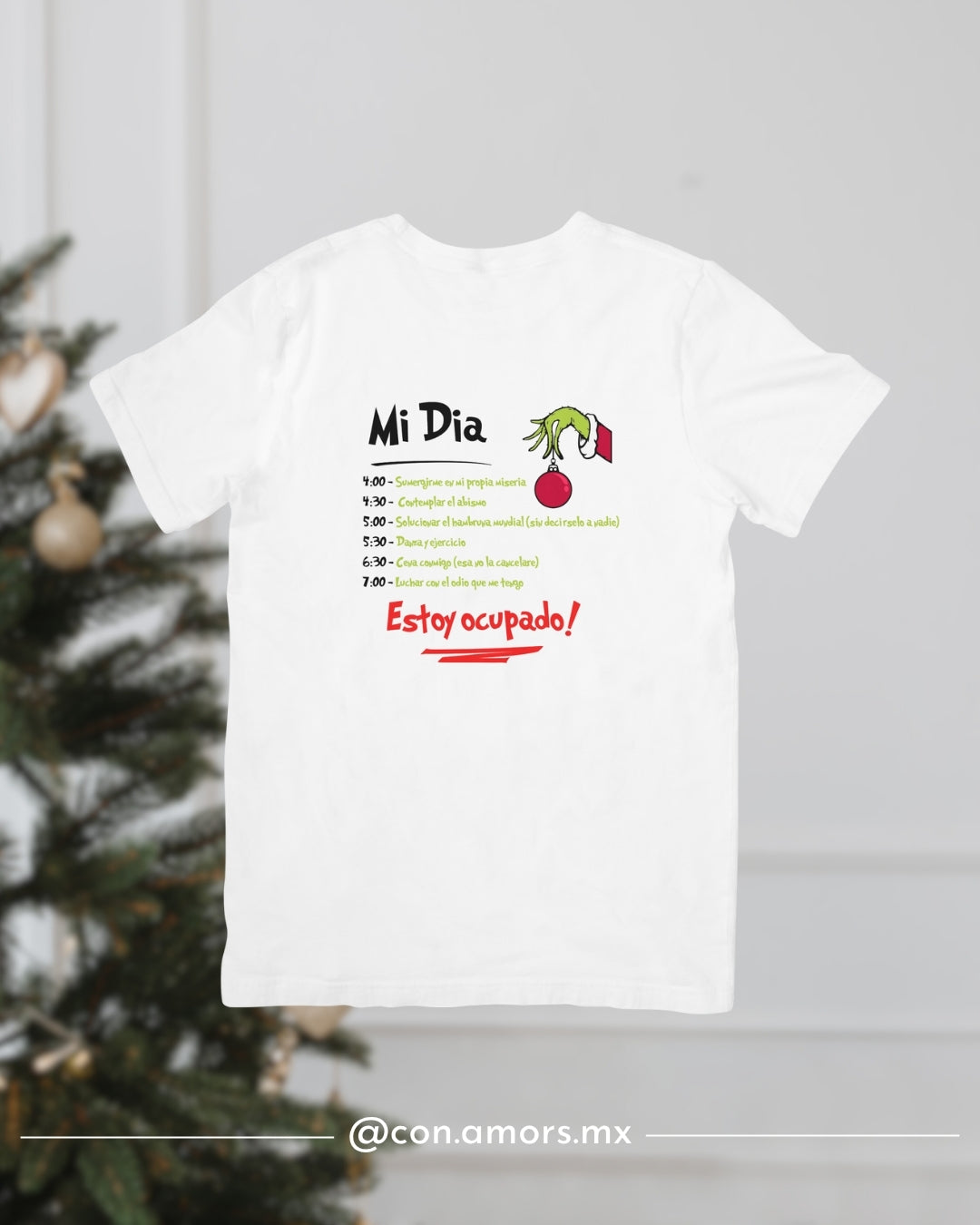 Camiseta Navideña de Manga Corta – Mi Dia Grinch
