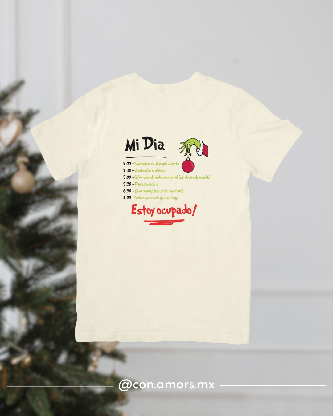 Camiseta Navideña de Manga Corta – Mi Dia Grinch
