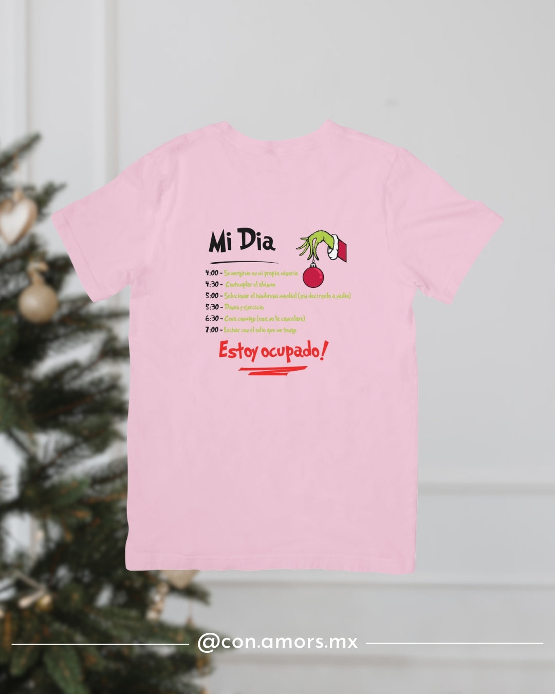 Camiseta Navideña de Manga Corta – Mi Dia Grinch