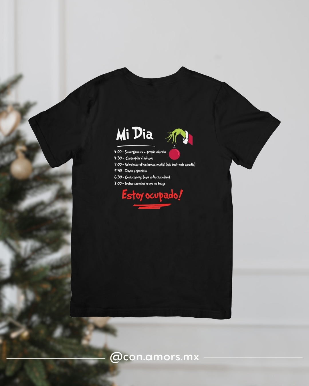 Camiseta Navideña de Manga Corta – Mi Dia Grinch